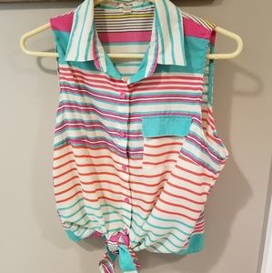 Modcloth sleeveless tie top